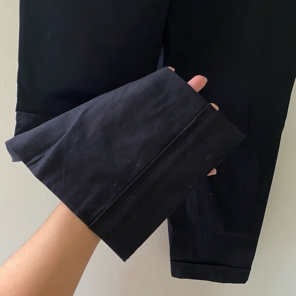 Prada Black Flat Front Straight Leg Dress Pants Size 44 US 8 - Picture 2 of 7